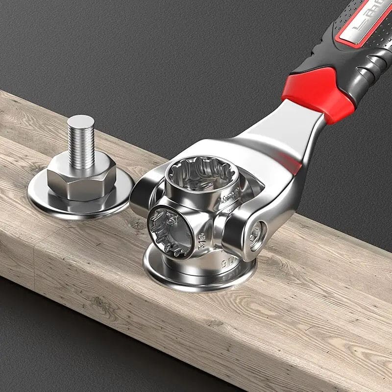 Double Head Torque Socket Wrench , 8 In 1 Socket Wrench, Multifunctional Spanner With 360 Degree Rotating Head, Multi Spanner Tool, Furniture Car Repair Spline Bolts Wrench, Multipurpose Tiger Socket Wrench, Universal Hand Tool Wrench.