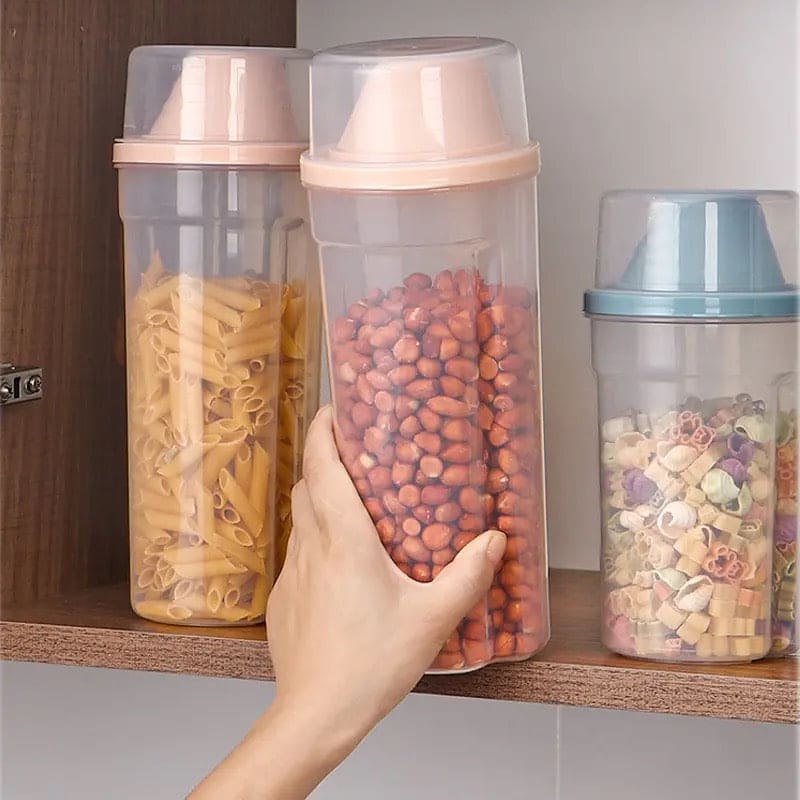 Multipurpose Sealing Canisters, Washing Powder Container, Convenient Grain Snacks Storage Jar, Transparent Grain Cereal Storage Jar, Anti-slip Candies Food Canisters, Airtight Food Canister, Home Food Storage Rice Bucket