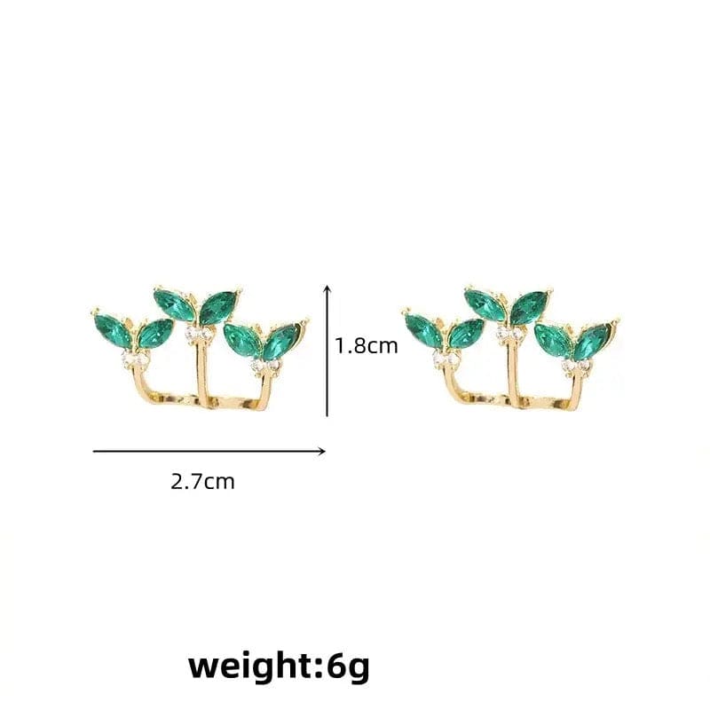 Green Crystal Butterfly Stud Earring, Green Butterfly Rhinestone Earrings, Elegant Women's Small Earrings, Classic Butterfly Rhinestone Earrings