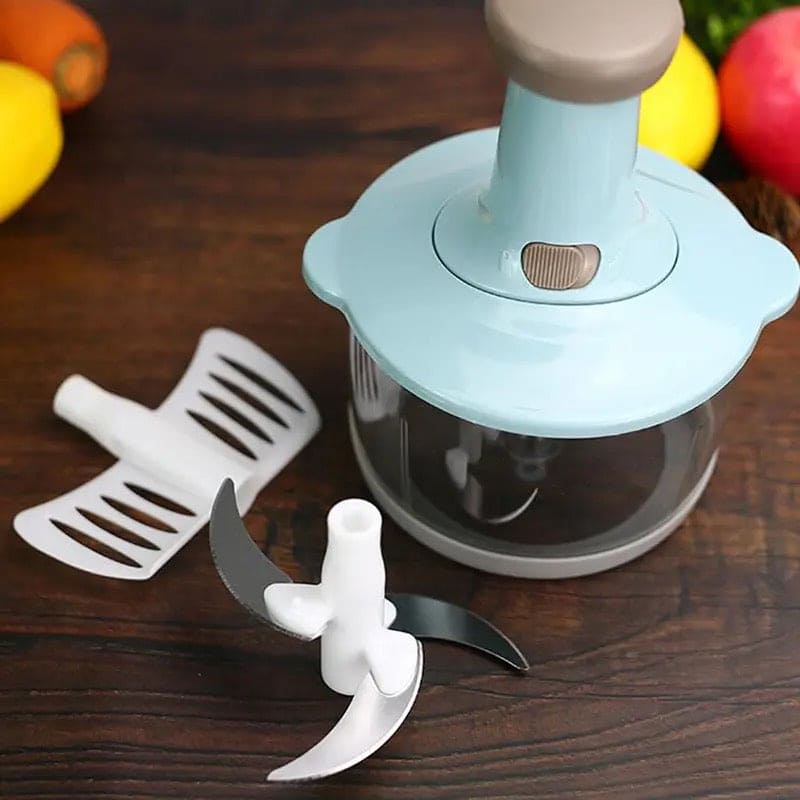 Hand Press Chopper With Handle, Manual Multifunctional Mincer, Mini Food Processor, Manual Vegetable Fruit Cutter Potato Meat Chopper Mixer,  Food Grinder Cooking Tools, Express Hand Held Chopper