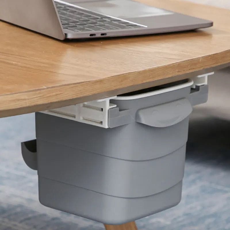 Hidden Drawer Trash Can, Under Desk Trash Can, Lifted Storage Bucket, Concealed Drawer Trash Bin, Portable Waste Bin, Under Table Hanging Garbage Trash Can, Under Cabinet Hanger Rack, Space Saving Garbage Bucket, Household Multipurpose Trash Can