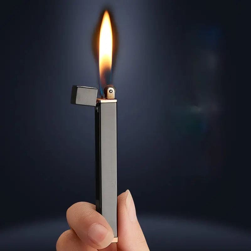 Zorro Ultra Thin Lighter, Windproof Torch Compact Lighter, Butane Cigarette Pocket Lighter,  Mini Inflatable Pocket Lighter, Personalized Retro Lighter, Creative Open Flame Lighter