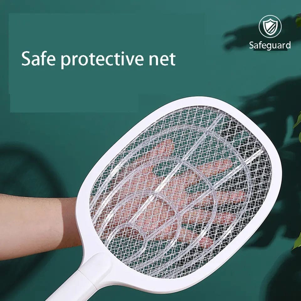 Handheld Electric Mosquito Swatter Racket, 2 in 1 Electric Bug Zapper, Mosquitoes Trap Lamp & Racket, Anti Mosquito Fly Trap, Home Bug Insect Racket, Electric Fly Swatter Racket, USB Rechargeable Electric Fly Swatter For Home and Outdoor