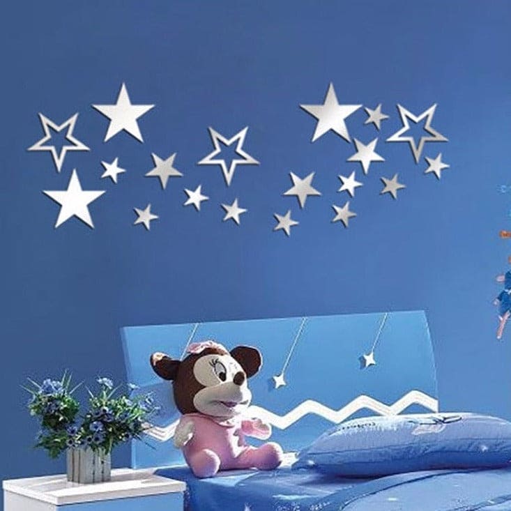 Acrylic Mirror Wall Sticker, 3D Mirror Wall Sticker, Art Home Decor Wall Decor Sticker, 3D Wall DIY Decoration For Bedroom Living Room, Waterproof Acrylic Wall Art Removeable Sticker