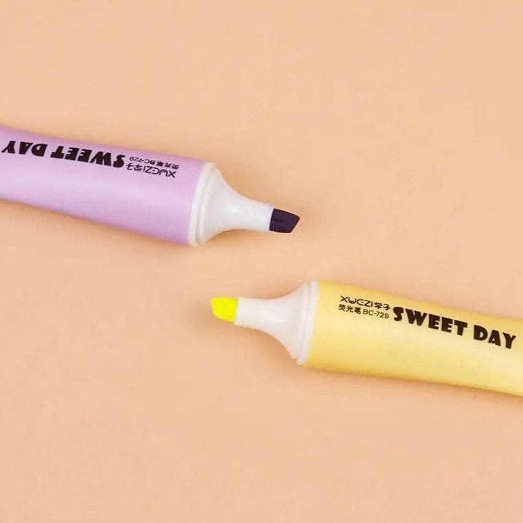6 Pcs Sweet Day Highlighter, Toothpaste Style Candy Color Highlighter, Swing Cool Highlighters Pens, Office School Stationary Accessories