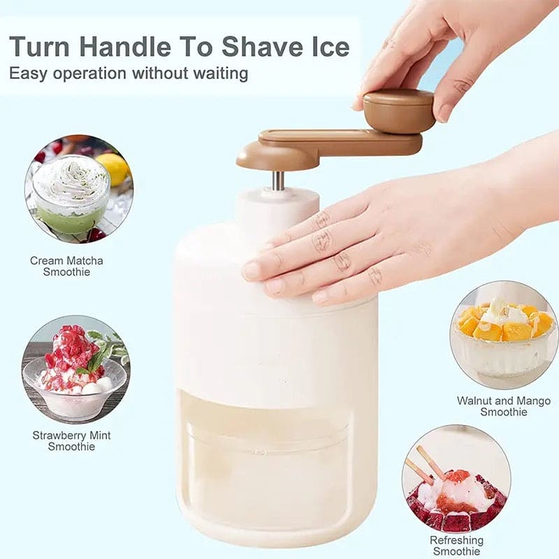 Summer Ice Crusher, Home Manual Ice Crushers Tool, Handheld Snow Manual Crushing Ice Machine, Multifunctional Hand Block Shaved Ice Device, Portable Small Manual Smoothie Ice Maker Kitchen Tools, Portable Snow Cone Machine