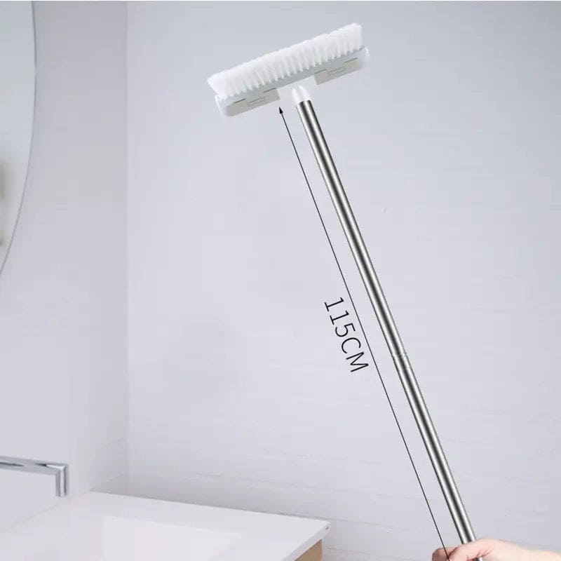 2 In 1 Viper Bristle Floor Brush, Adjustable Floor Cleaning Mop, Bathroom Long Handle Brush, Ceramic Tile Floor Scrub Cleaning Brush, Home Toilet Bathtub Brushes, Boom Joy Floor Scrub Brush