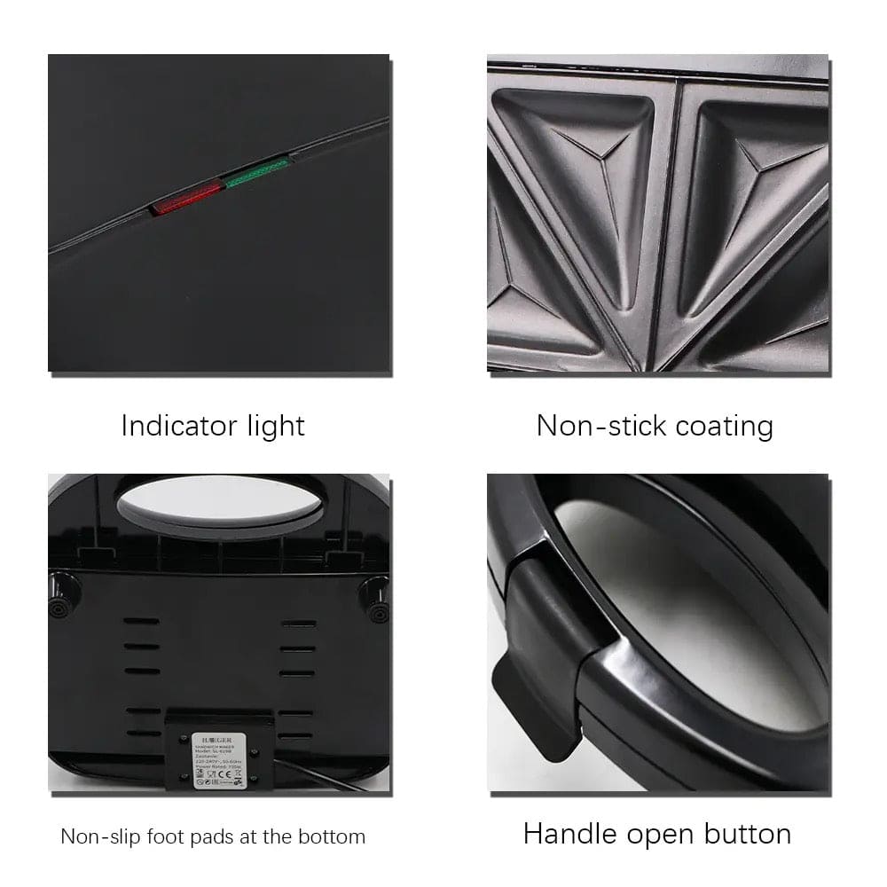 Electric Sandwich Maker, Mini Sandwich Machine, Electric Triangle Sandwich Maker, Portable Sandwich Maker Machine