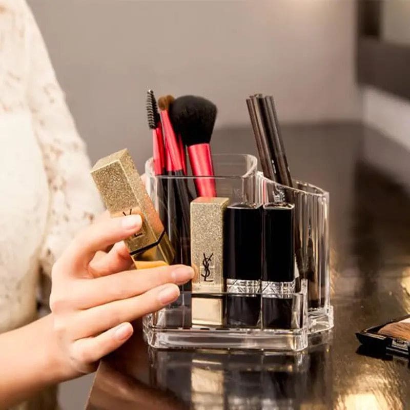 Transparent Makeup Brush Bucket, Acrylic Cosmetics Manager Jewelry Storage Box, Desktop Lipstick Makeup Brush Holder, Lipstick Nail Polish Display Holder Organizer