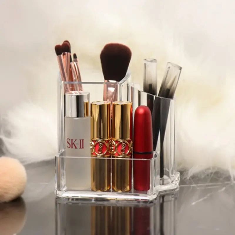 Transparent Makeup Brush Bucket, Acrylic Cosmetics Manager Jewelry Storage Box, Desktop Lipstick Makeup Brush Holder, Lipstick Nail Polish Display Holder Organizer