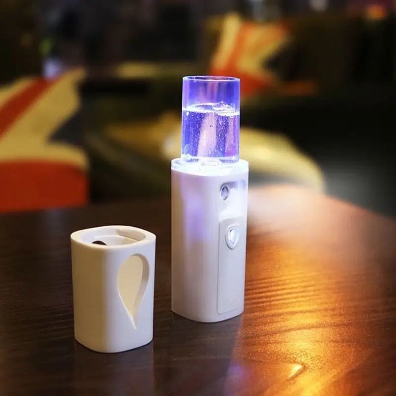 Drop Nano Facial Sprayer, Nebulizer Face Steamer, Facial Face Humidifier, Cool Mist Face Atomizer with Mirror, Handy Atomization Mister Device, Face Care Moisturizing Nebulizer, USB Rechargeable Face Sprayer, Mini Spray Beauty Device