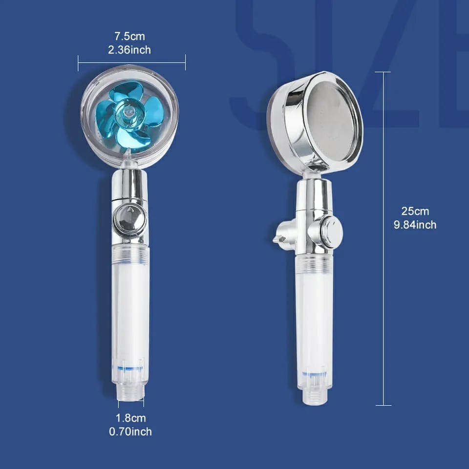 Propeller Shower Head, Bathroom Turbo Fan Shower, Adjustable Handheld Shower Head, 360°Turbo Fan Shower With Filters, Vortex Shower Head, Hydro Jet Shower Head, Fan Shower Head, Propeller Driven Handheld Shower Head with Filter