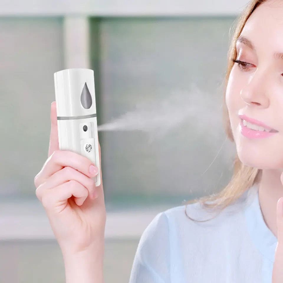 Drop Nano Facial Sprayer, Nebulizer Face Steamer, Facial Face Humidifier, Cool Mist Face Atomizer with Mirror, Handy Atomization Mister Device, Face Care Moisturizing Nebulizer, USB Rechargeable Face Sprayer, Mini Spray Beauty Device