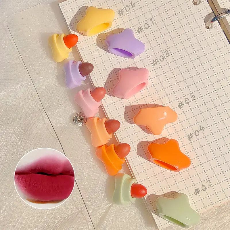 Set Of 8 Mini Cute Star Lipstick, Mini Little Star Lipstick, Mini Little Star, Portable Cute Lipstick, Universal Little Star Lip Gloss, Long Lasting Lip Gloss