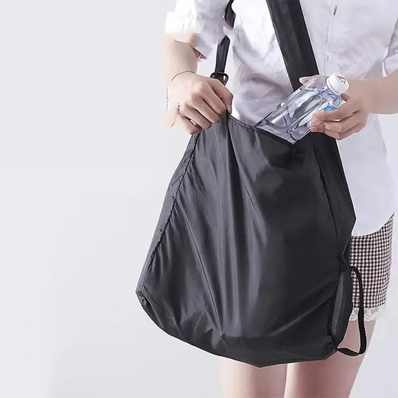 Roll Up Shopping Bag, Small Disc Mini Grocery Storage Bag, Reusable Storage Bag, Large Capacity Folding Shopping Bag with Storage Hook, Mini Organizer Storage Bag, Eco Shopper Shoulder Bag, Cross Body Grocery Bags