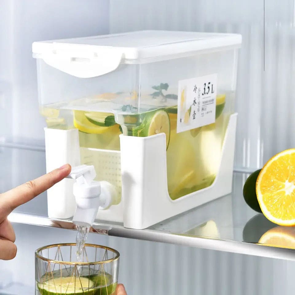 3.5L Party Drink Dispenser With Stand, Transparent Freezer Water Jugs, Cold Kettle Water Pitcher With Tap Jug, Summer Large Cold Kettle With Faucet, Beverage Dispenser Water Cool Jug, Plastic Pitcher With Lid, Beverages Dispenser With Dual Use Stand