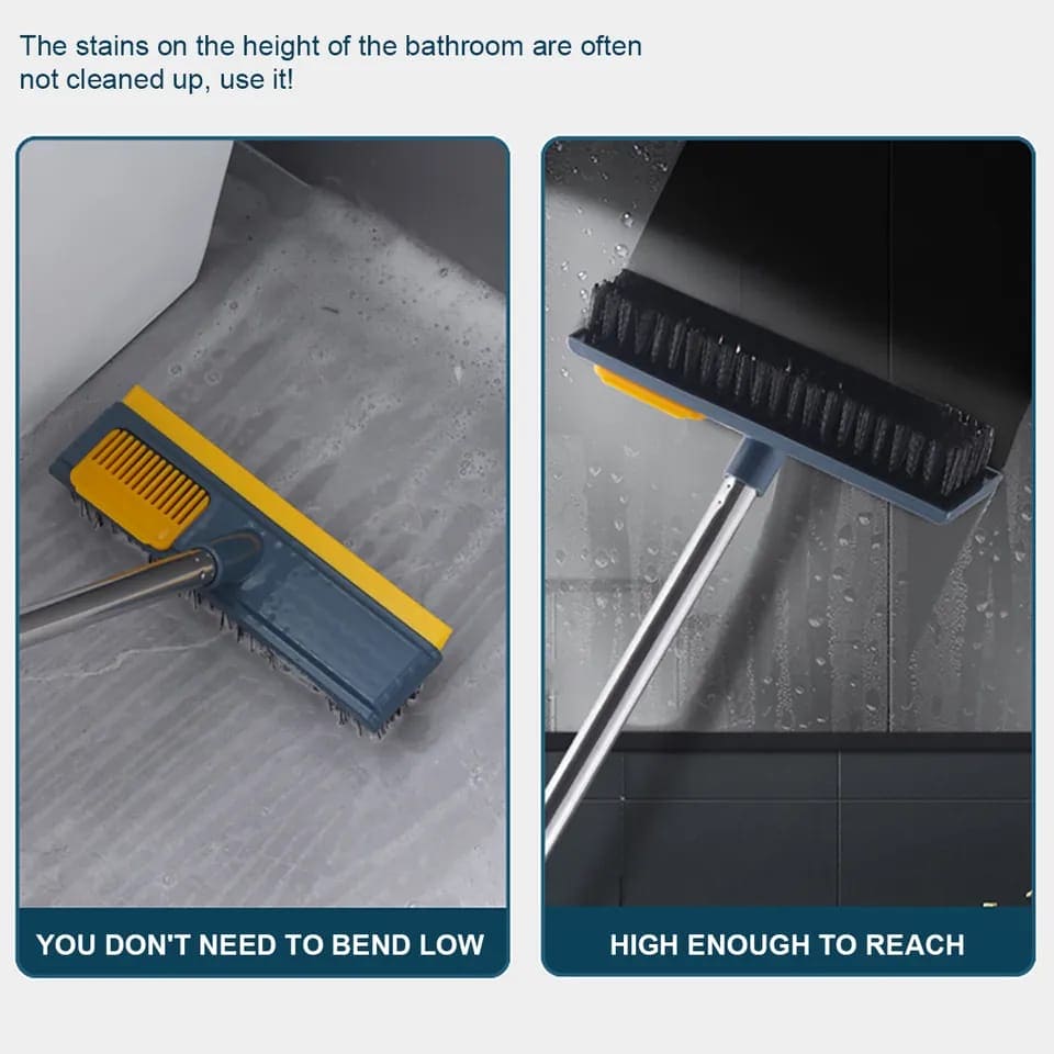 Comb Cleaning Wiper, Adjustable Floor Cleaning Brush, Bathroom Wiper Kitchen Tile Cleaning Tools, 2 in 1 Floor Scrubber Cleaning Grout Brush With Comb, Grout Scrubbing Brush Long Handle Tile Cleaning Brush, Bathroom Kitchen Tile Crack Cleaning Brush