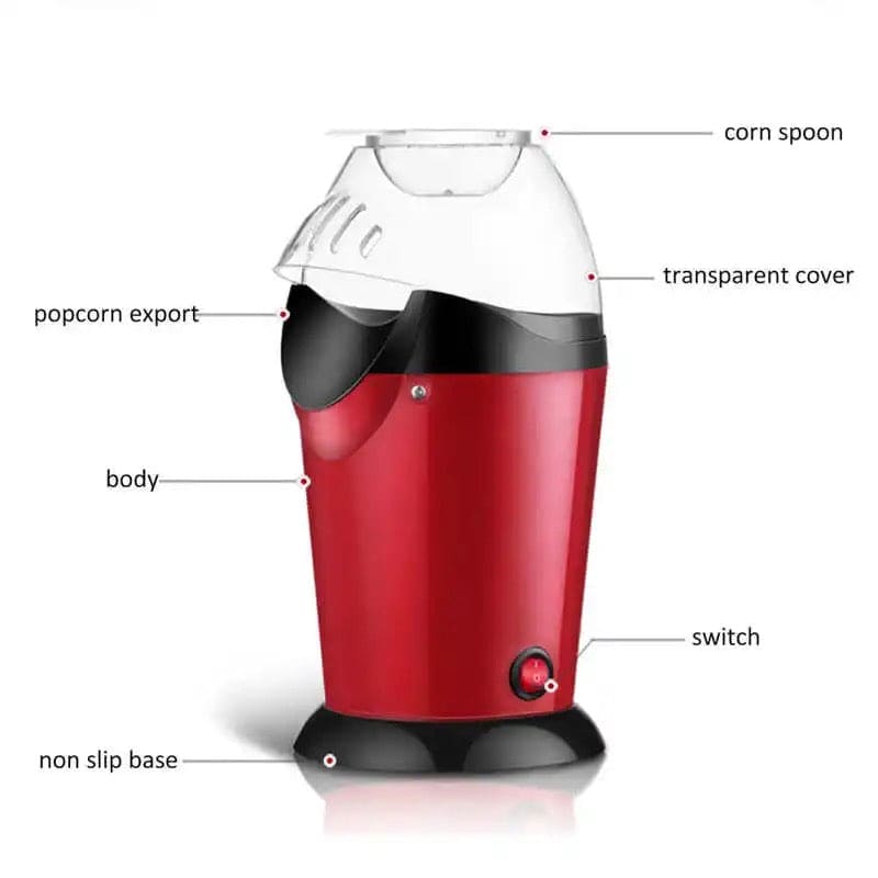 Portable Electric Popcorn Maker, Automatic Instant Popcorn Maker, Kitchen Desktop Mini DIY Corn Maker, Electric Hot Popcorn Machine, Oil Mini Hot Air Popcorn Machine, Portable Electric Household Snack Maker