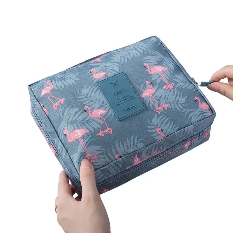 Multifunctional Travel Cosmetic Bag, Double Layer Portable Cosmetic Bag With Adjustable Dividers, Portable Makeup Pouch Brush Organizer, Purse Handbag for Women