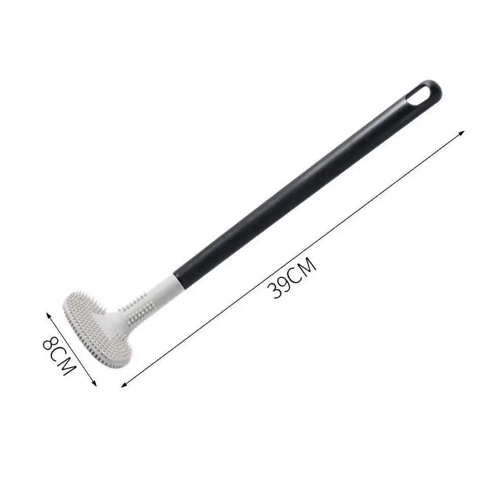 Toilet Bowl Cleaner Brush, Long Rounded Grip Wall Mounted Silicone Toilet Brushes, Dead Angle Soft Hair Cleaning Toilet Brush, Wall Mounted Silicone Toilet Brush, Silicone Golf Toilet Cleaning Brush, Tub Cleaning Brush, Flexible Bendable Toilet Brush
