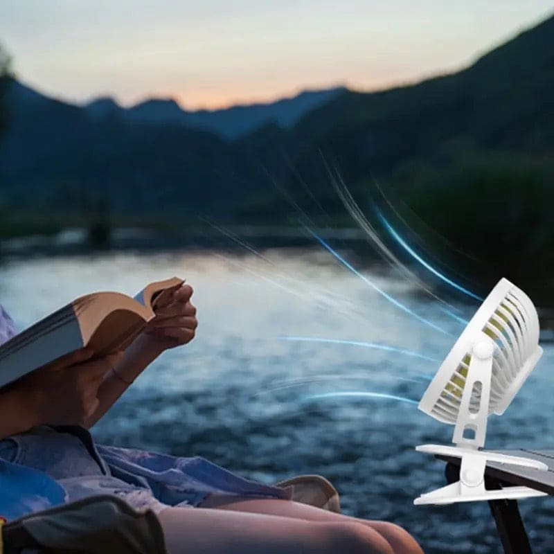 Tent Fan With LED Light, Portable Desk Clip Fan, Rechargeable Clip LED Fan, Comfortable Desktop Small Fan, 3D Cyclic Usb Fan, Three In One Rotary Electric Fan, Dormitory Quiet Office Desktop Clip Charging Fan, Ultra Long Range Silent Clip Fan