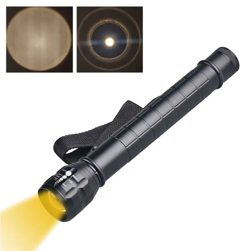 Strong Police Flashlight, Portable Photography Flashlight, Hard Light Zoom Photo Lantern, Metal Reflector Flashlight, Lantern Outdoor Patrol Flashlight, Powerful Handheld Flashlight for Camping