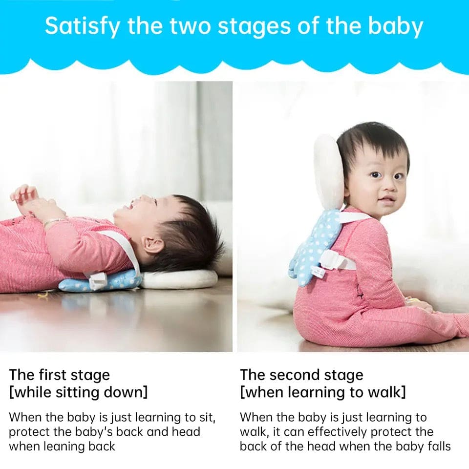 Baby Ring Pillow, Walking Backpack Cushion, Wings Bee Fall Anti Pillow, Newborn Head Back Protector, Baby Toddlers Head Safety Pad, Adjustable Infant Safety Pad for Baby, Baby Back Protection Cushion, Anti-Crash Nursing Cotton Pillow Cushion