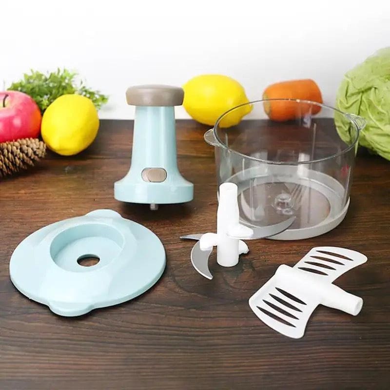 Hand Press Chopper With Handle, Manual Multifunctional Mincer, Mini Food Processor, Manual Vegetable Fruit Cutter Potato Meat Chopper Mixer,  Food Grinder Cooking Tools, Express Hand Held Chopper