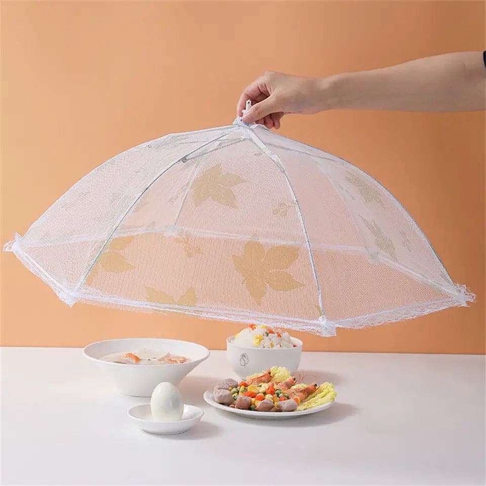 Umbrella Mesh Food Cover, Fly Mosquito Net Dish Cover, Foldable Portable Table Food Cover, Collapsible Outdoor Picnic BBQ Food Covers