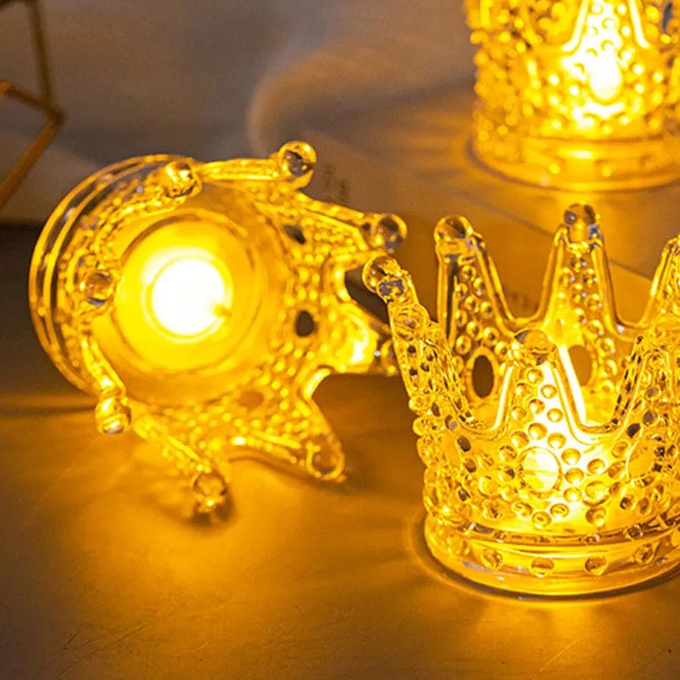 Crown Night Light, Home Decor Crown Nightlight, Decoration Ornament Wedding Romantic Candles Light