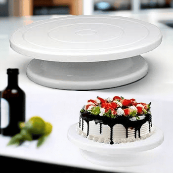 Cake Turntable Stand, Rotating Stable Anti-skid Round Cake Table, Cake Decorating Rotary Table, Kitchen Baking Tool, Revolving Dessert Serving Plate