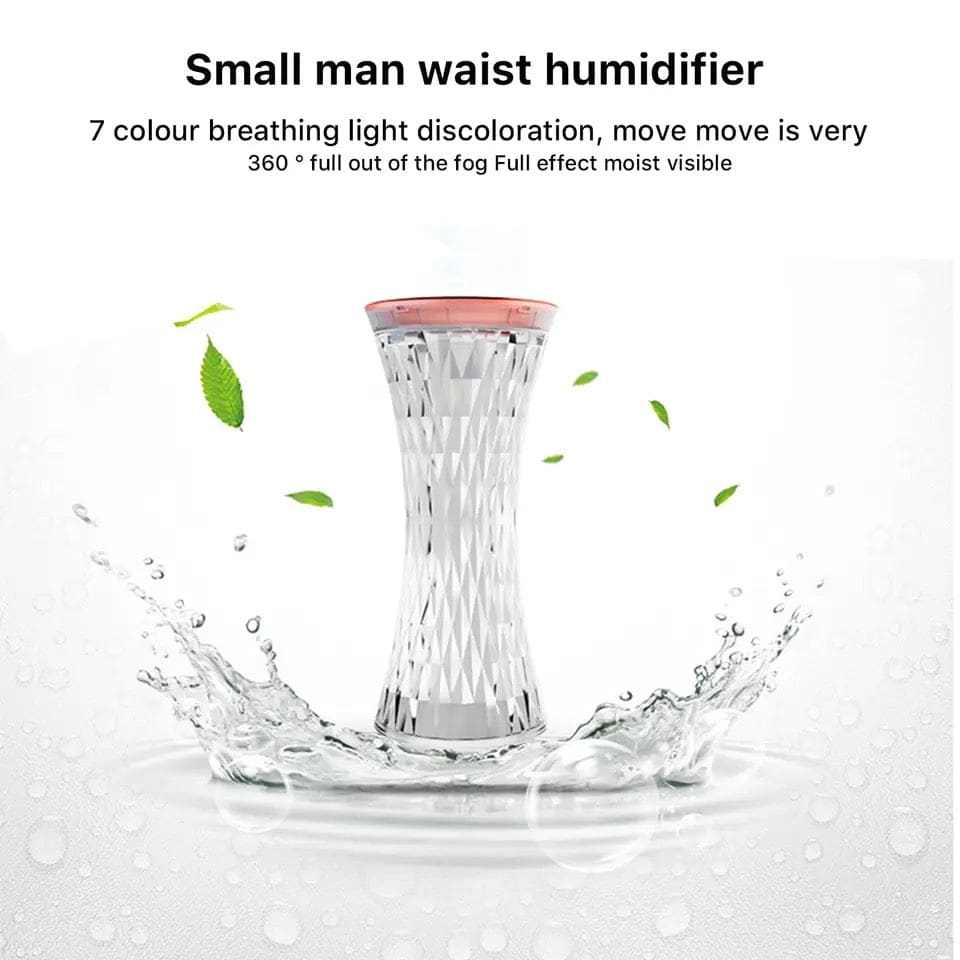 Crystal Lamp Air Humidifier, 2 In 1 Crystal Humidifier, LED Atmosphere Room Decoration Home Lights, USB Air Purifier Aroma Diffuser, Night Lamp Humidifier Decoration, Portable Aroma Oil Diffuser, Home Office Car Air Purifier With Led Night Lights
