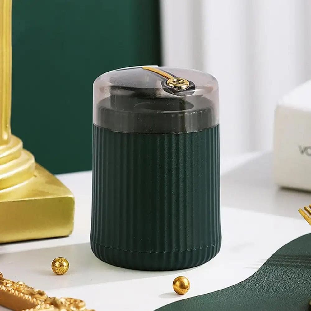 Portable Pop Up Toothpick Box, Press Type Cylinder Toothpick Holder, Automatic Eject Toothpick Jar, Self Ejecting Toothpick Dispenser,  Household Toothpick Holder Organizer, Transparent Pop Up Table Toothpick Container, Creative Automatic Toothpick Box