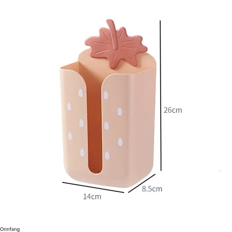 Dotted Tissue Holder, Wall Mounted Self Adhesive Tissue Box, Plastic Napkin Paper Holder, Bathroom Kitchen Tissue Paper Organizer, Decorative Tissue Box Shelf, Fashionable Household Perforated Tissue Box