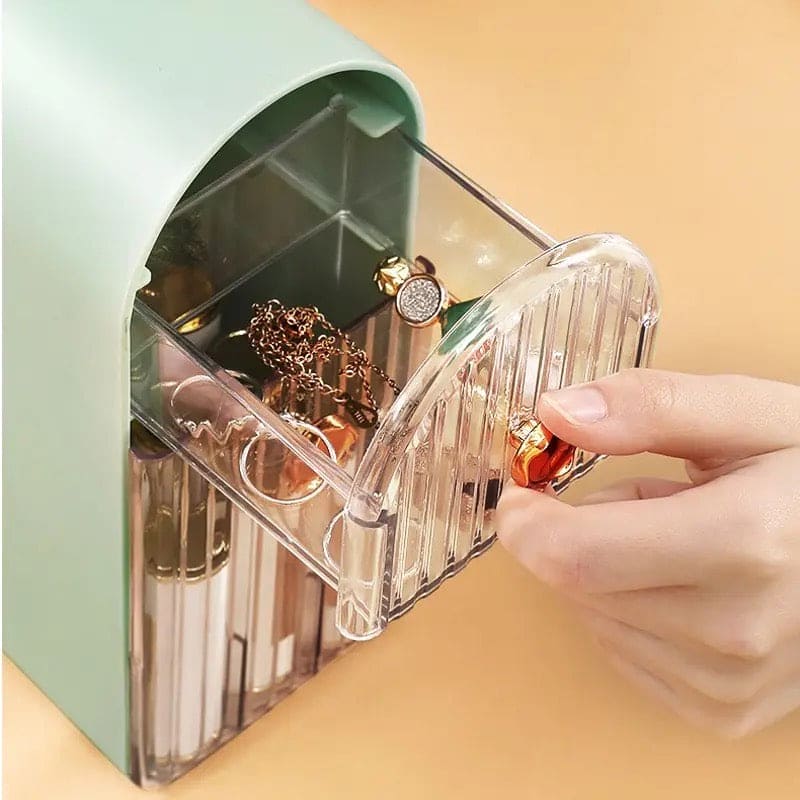 Parada Lipstick Holder, Stackable Desk Cosmetics Storage Box, Seal Makeup Brush Holder Organizer, Lipstick Pencil Storage Rack Nail Polish, Multinetwork Jewelry Storage Box, Dustproof Waterproof Grid Plastic Box, Dressing Table Multi Grid Storage Box