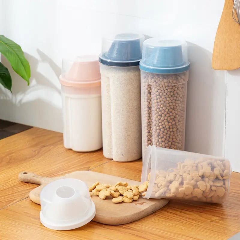 Multipurpose Sealing Canisters, Washing Powder Container, Convenient Grain Snacks Storage Jar, Transparent Grain Cereal Storage Jar, Anti-slip Candies Food Canisters, Airtight Food Canister, Home Food Storage Rice Bucket