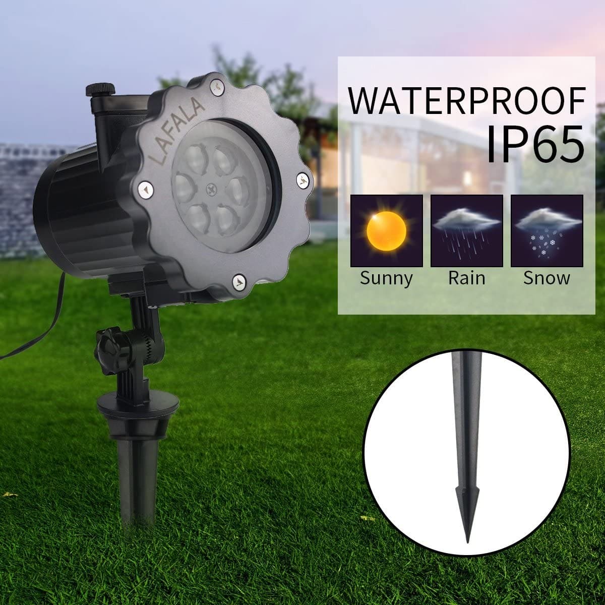 Led Projection Lamp, 16 Pattern Lighting Projector, Waterproof Garden Lawn Lamp Stage Lamp, 16 Pattern Indoor Outdoor Decoration Lamp With RC, Indoor and Outdoor Realistic Live Lawn Lights, Snowflake Projection Lamp