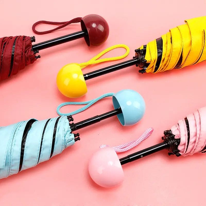 Mini Capsules Folding Umberalla, Small Capsule Pocket Umbrella, Mini Rainy Umbrella, Capsule Sunshade Umbrella, Folding Travel Umbrella, Manual Pocket Umbrella, Portable Windproof Folding With Storage Box Capsule Case