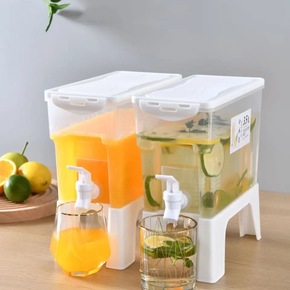 3.5L Party Drink Dispenser With Stand, Transparent Freezer Water Jugs, Cold Kettle Water Pitcher With Tap Jug, Summer Large Cold Kettle With Faucet, Beverage Dispenser Water Cool Jug, Plastic Pitcher With Lid, Beverages Dispenser With Dual Use Stand