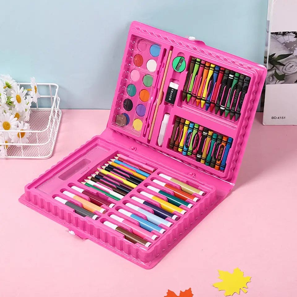 Kids Art Box, 68 Pcs Coloring Kit For Boys And Girl, Children Art Painting Set, Multi Color Children's Watercolor Pen Painting Set, Educational Learning Painting Stationery, Elementary School Art Tools
