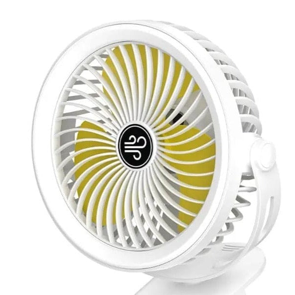 Tent Fan With LED Light, Portable Desk Clip Fan, Rechargeable Clip LED Fan, Comfortable Desktop Small Fan, 3D Cyclic Usb Fan, Three In One Rotary Electric Fan, Dormitory Quiet Office Desktop Clip Charging Fan, Ultra Long Range Silent Clip Fan