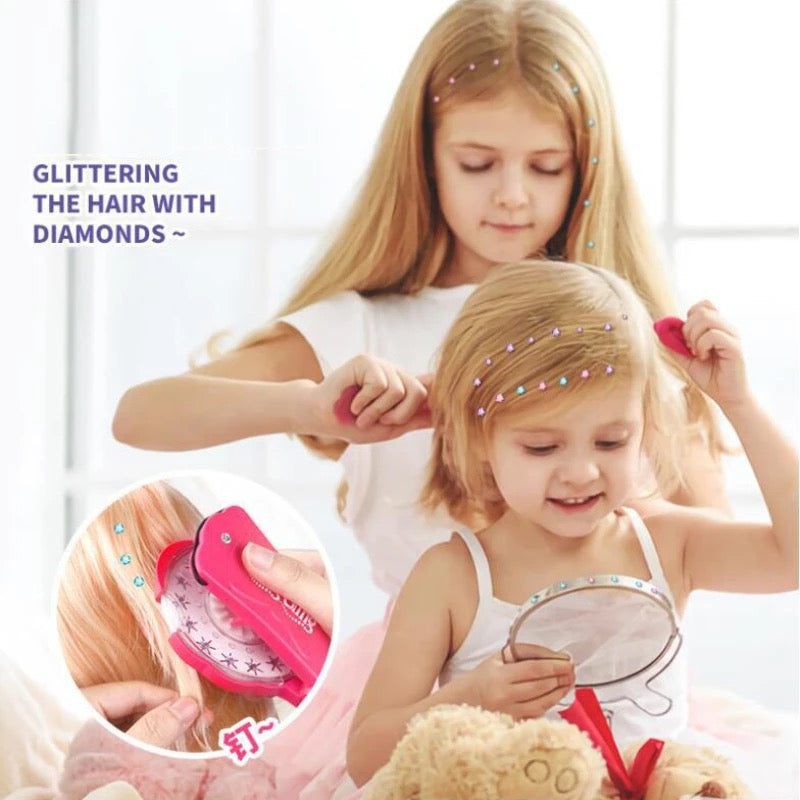 Automatic Hair Braider, Braiding Hairstyle Tools Twist Machine, Girls Hair Gems Kit, Gems Blingers Deluxe Set Toy, Pretend Play Jewel Refill Set, Hair Shining Glitter Drill Toy, Glitter Drill Toy, Decoration Deluxe Set