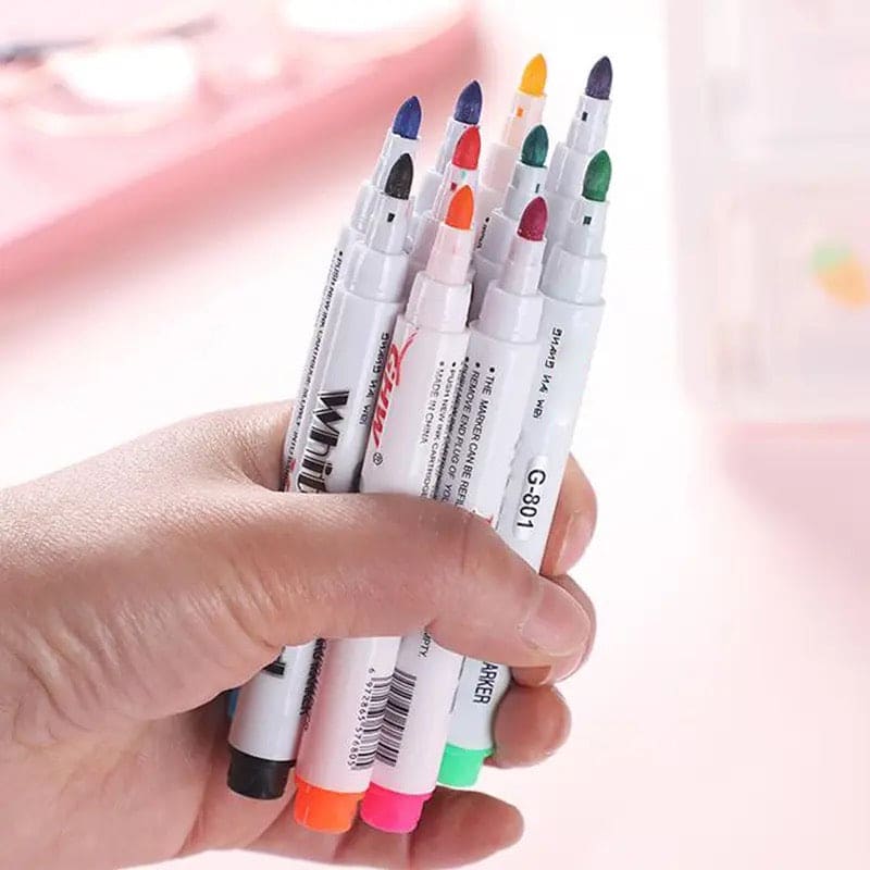 8 Colors Magical Water Painting Pen, Floating Doodle Pens, Kids Drawing Early Education Magic Whiteboard Marker, Floating Water Market With Spoon, Ceramics Office School Art Marker, Erasable Whiteboard Marker with Spoon