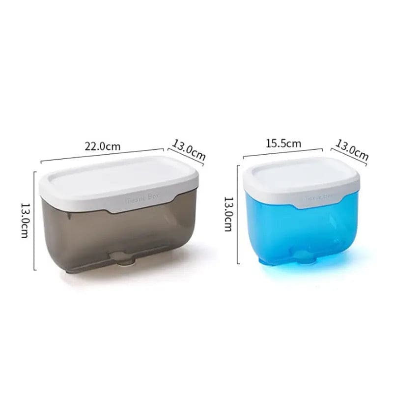 Wall Mounted Sticking Tissue Holder, Punch-free Toilet Paper Holder Box, Waterproof Napkin Shelf Organizer, Paper Towel Case, Mobile Phone Storage Shelf Tray, Kitchen Bathroom Tissue Dispenser