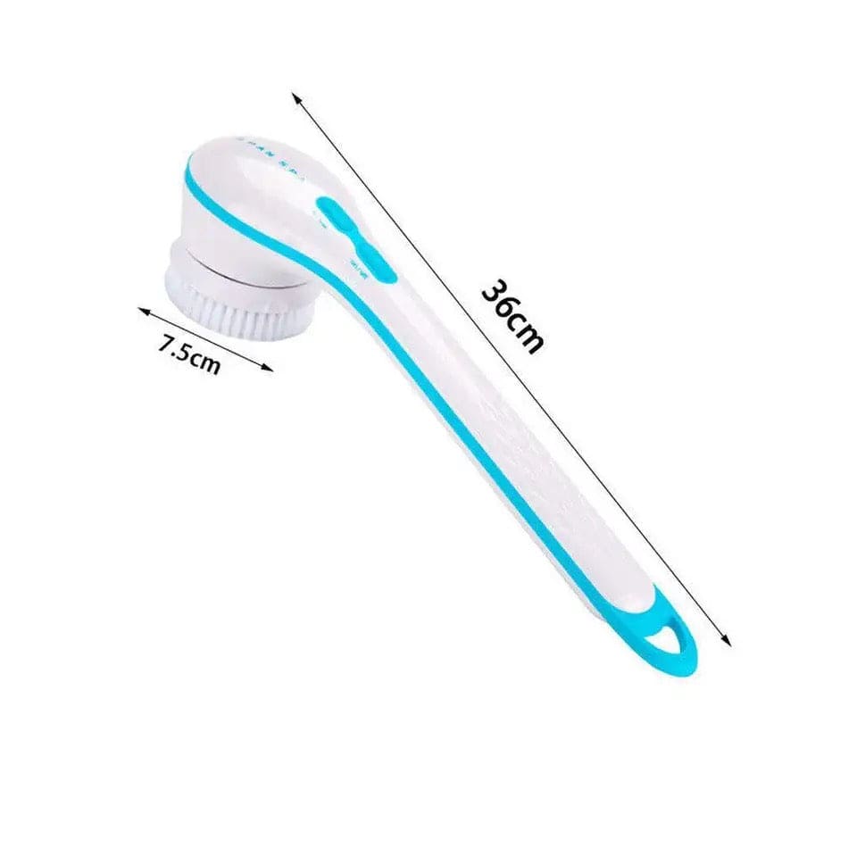Spinning Spa Brush, 5 in 1 Electric Shower Brush, Multi Body Cleansing Brush, Handheld Massage Body Brush, Rotating Shower Sponge Scrubber Brushes, Multifunction Electric Shower Brush, Long Handle Rechargeable Back Body Brush