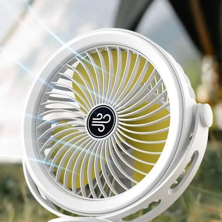 Tent Fan With LED Light, Portable Desk Clip Fan, Rechargeable Clip LED Fan, Comfortable Desktop Small Fan, 3D Cyclic Usb Fan, Three In One Rotary Electric Fan, Dormitory Quiet Office Desktop Clip Charging Fan, Ultra Long Range Silent Clip Fan