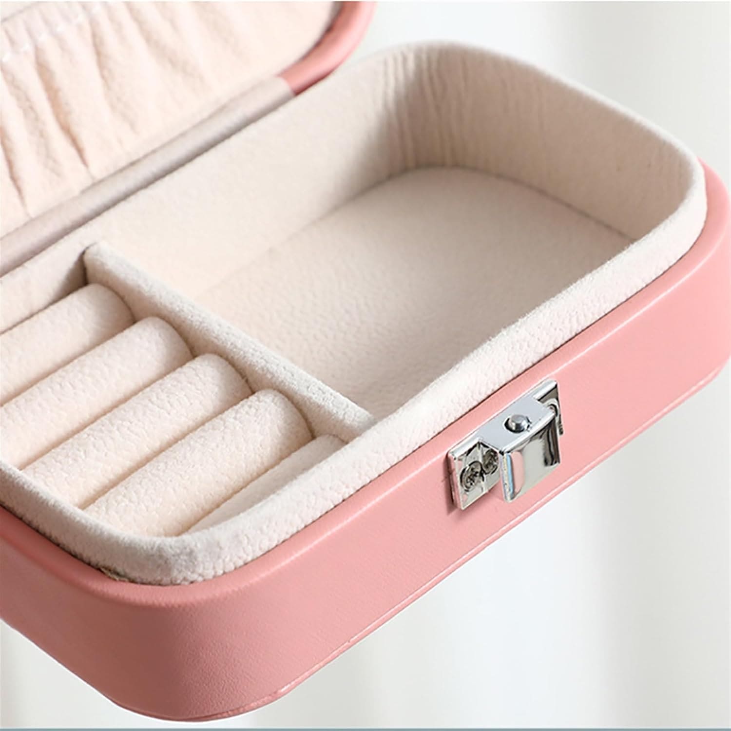 Mini Rectangular Leather Jewellery Box, Mini Macaron Jewelry Box, Double Layer Jewellery Storage Box, Travel Jewellery Ornaments Storage Case, Multifunction Necklace Earring Storage Case, Jewellery Display Case