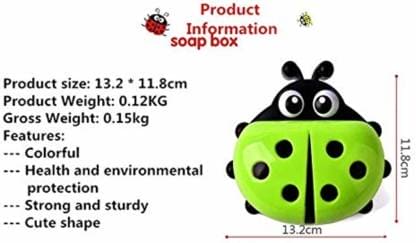Ladybug Soap Box With Cover, Cartoon Soap Dish Organizer, Double Layer Drain Compartment Soap Tray, Multifunctional Storage Box, Kitchen Bathroom Soap Box