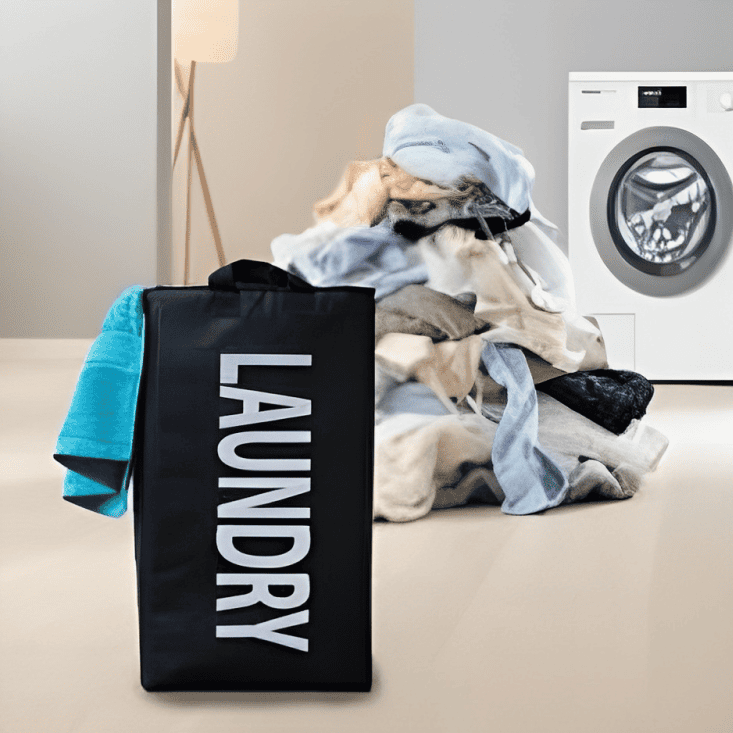 Portable Waterproof Laundry Basket, Foldable Laundry Bag Basket, Non Woven Foldable Clothes Storage Basket