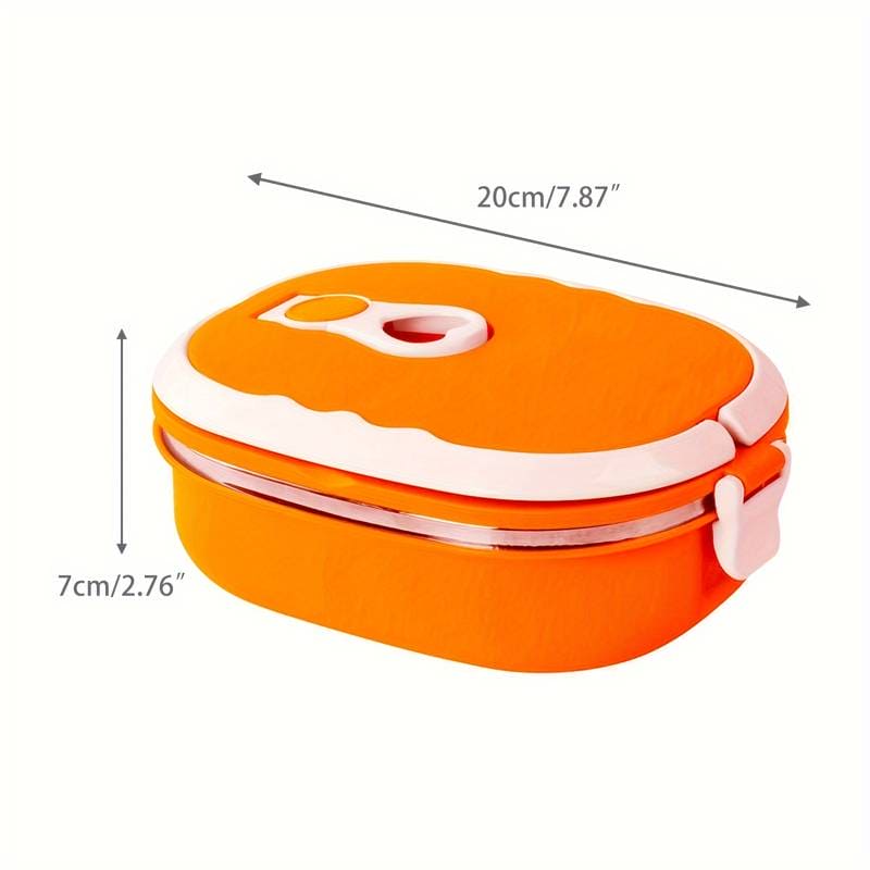 Warmer Lunch Box, Student Square Lunch Box, Stainless Steel Thermal Food Container, Rectangular Bento Box With Handle, Portable Travel Bowl For Meal, Multipurpose Durable Food Case, 900ml Kids Thermos for Hot Food